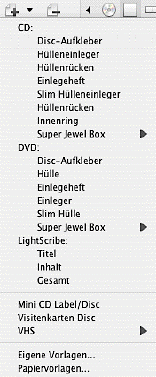 Designelement-Liste